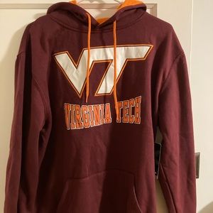 Colosseum Large Virginia Tech Hoodie Sweatshirt Maroon. New with tags
